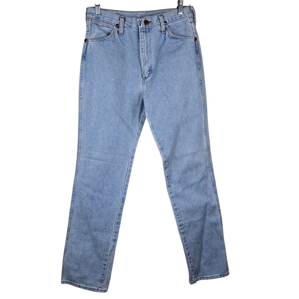Vtg Wrangler 936 GBH Jeans Men's 31 x 34 Light Wash Cowboy Western Straight Leg
